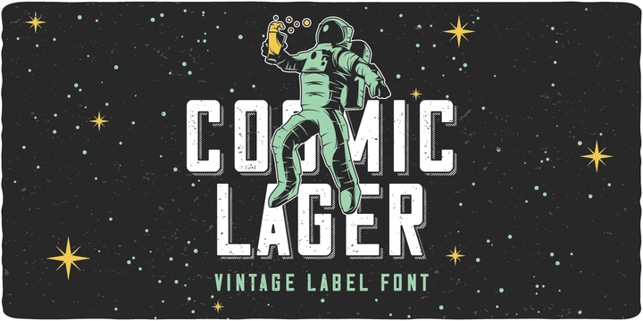 Пример шрифта Cosmic Lager #1